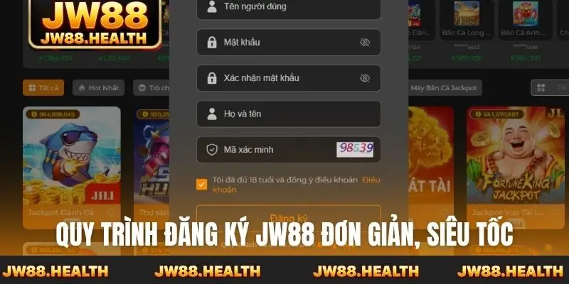 Quy trình đăng ký Jw88 đơn giản, siêu tốc